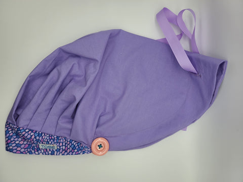 Light Pink & Lavender (Lavender) Bouffant Scrub Bonnet