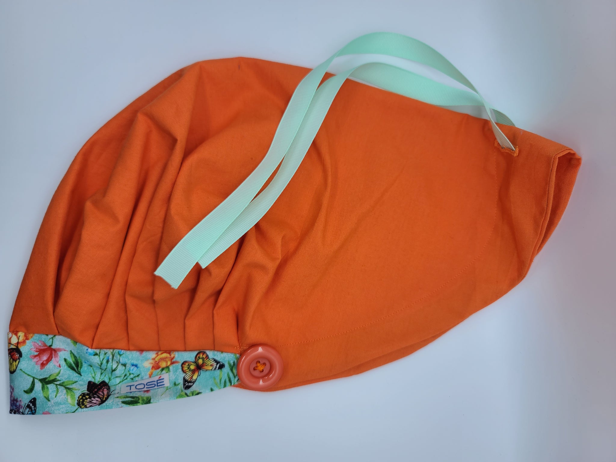 Butterflies (Orange) Bouffant Scrub Bonnet